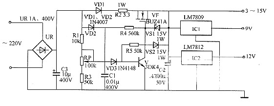 場(chǎng)效管直流穩(wěn)壓電路圖