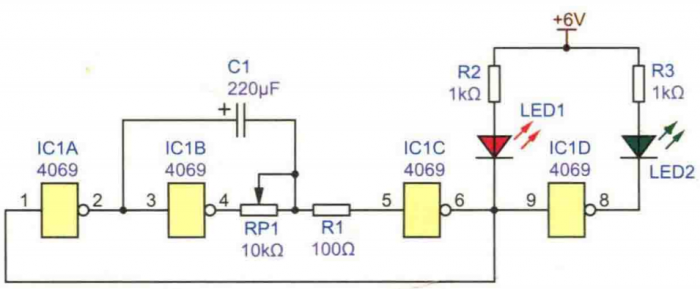 可調自激多諧振蕩器電路