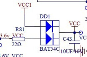 bat54c 5V轉3.3V