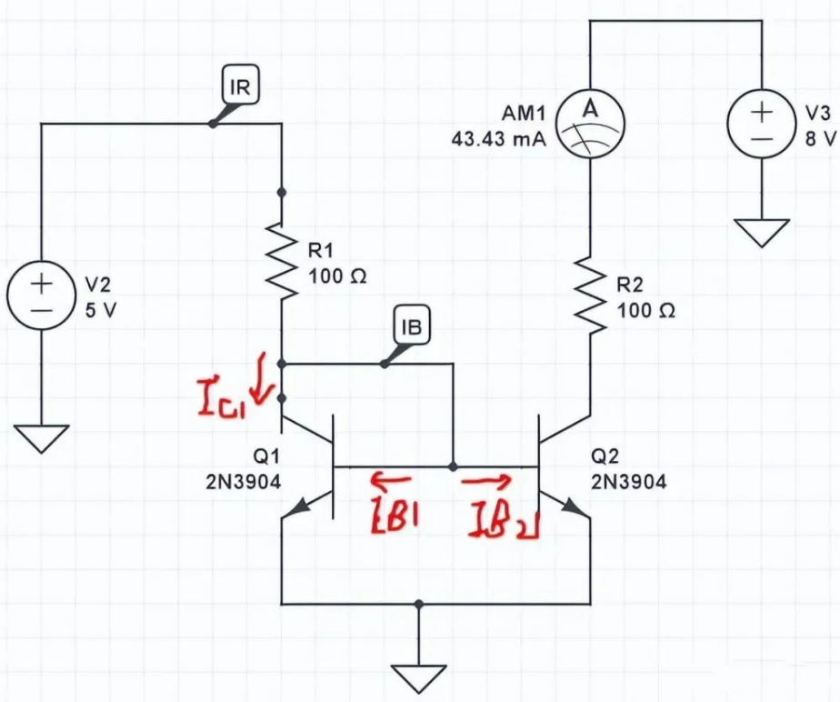 三極管應(yīng)用電流鏡像電路