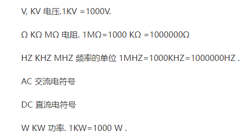 單位符號(hào) 電力符號(hào)